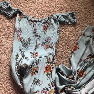 Sundress, off the shoulder cuffs, open bottom